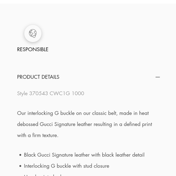 Gucci wide double G ( 34 fit, size 38) - Picture 2 of 5